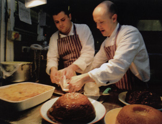 Preparing the puddings